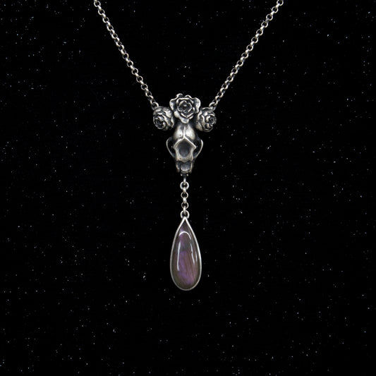 Grand High Witch Necklace - OOAK - Purple Labradorite 16-18 inch adjustable - Ready to Ship