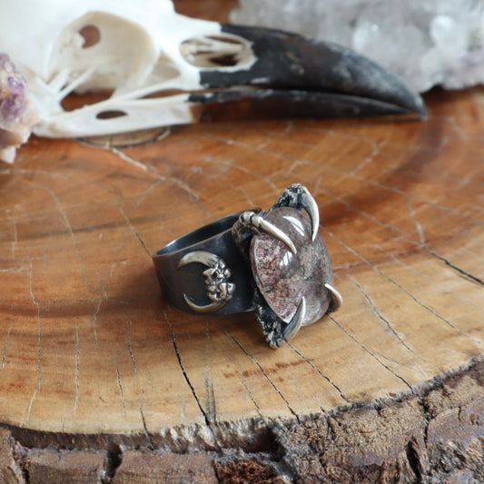 Lunarscape Ring - OOAK Lodolite - Size 8
