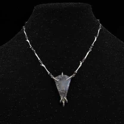 Burial Ground Necklace - Purple Moss Agate - OOAK