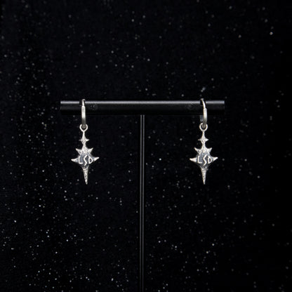 Eldritch Hoop Earrings - Garnet - Ready to ship