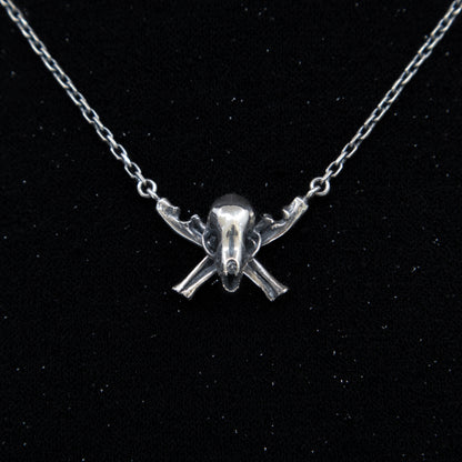 Skull and Crossbones Necklace - 16” - Ready to ship