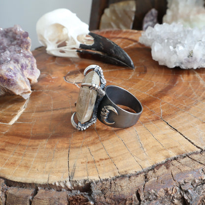 Lunarscape Ring - Size 10.5 - OOAK - Lodolite