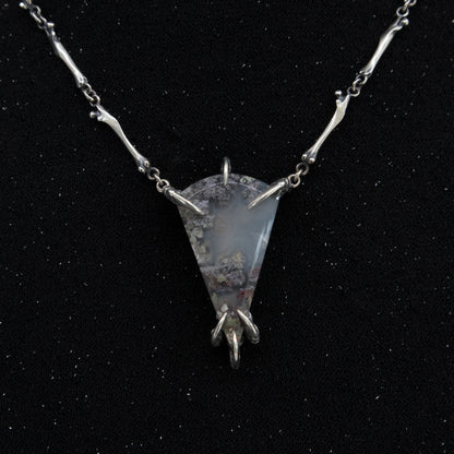 Burial Ground Necklace - Purple Moss Agate - OOAK