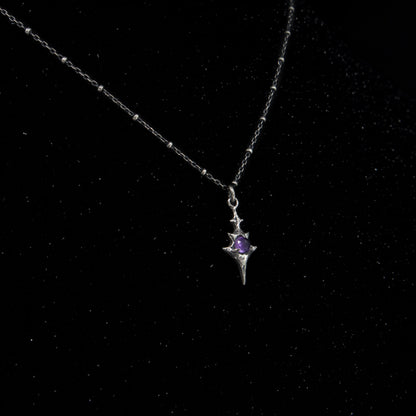 Eldritch Pendant - Rose Cut Amethyst - 16 inches- Ready to Ship