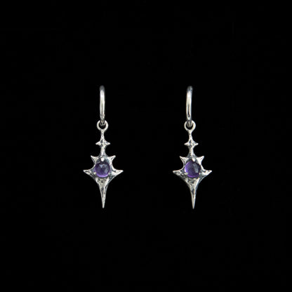Eldritch Hoop Earrings - Amethyst - Ready to ship