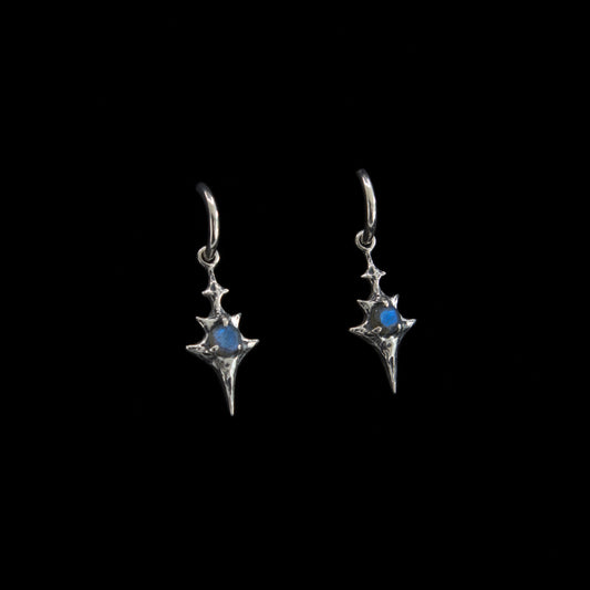 Eldritch Hoop Earrings - Brilliant Cut Labradorite - Ready to ship