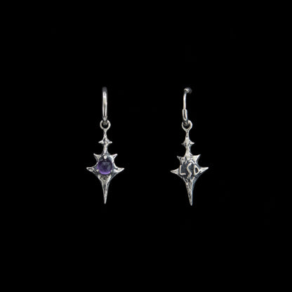 Eldritch Hoop Earrings - Amethyst - Ready to ship