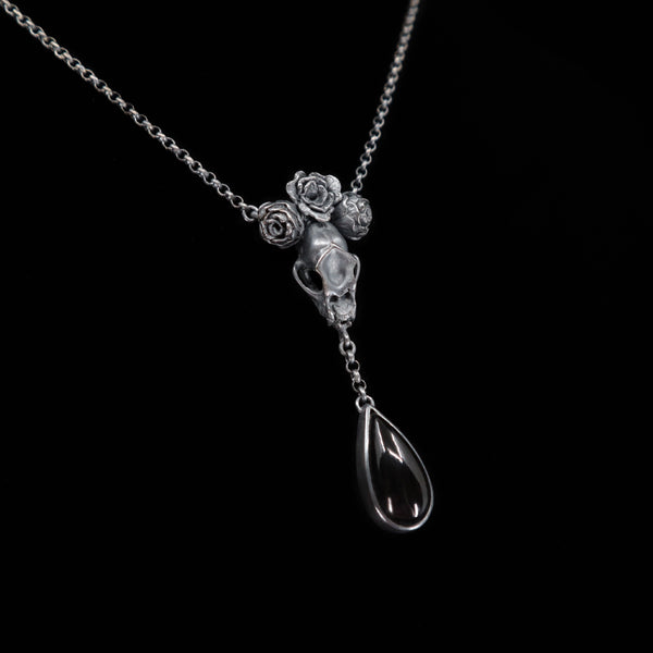 Grand High Witch Necklace - Garnet, Onyx, Moonstone, Grey Moonstone or Labradorite