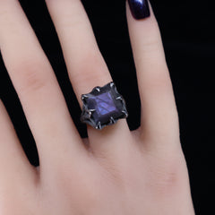 The Dark Embrace Ring (Labradorite and Purple Labradorite version)