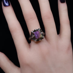 The Dark Embrace Ring (Labradorite and Purple Labradorite version)
