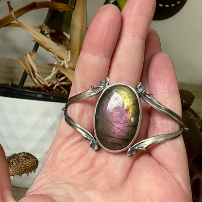 Grand High Witch Cuff - Purple Labradorite - OOAK - Small/Medium size - Ready to Ship