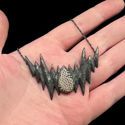 Orlok’s Shadow Necklace - Fossilised Snakeskin Wrasse  - OOAK