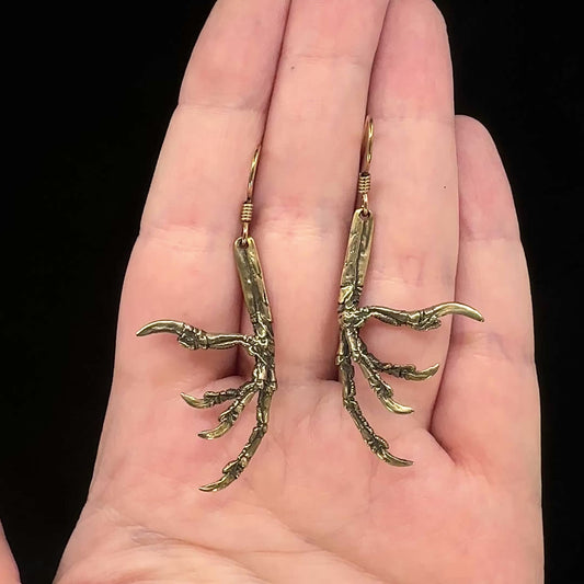 Starling Claw Earrings - Bronze - Ready to Ship