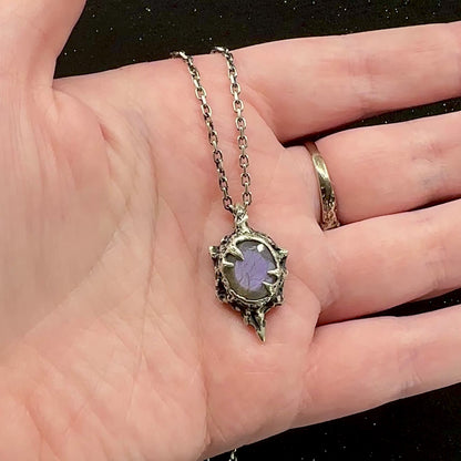 Azathoth Pendant - Purple Labradorite - 16-18 Inches - Ready to Ship
