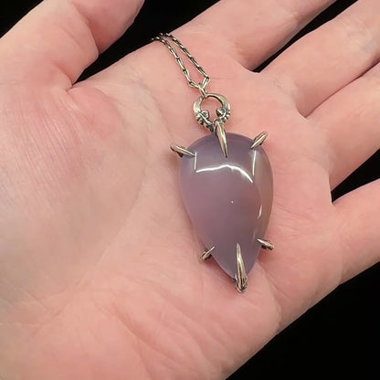 Liebchen Amulet - Purple Chalcedony - OOAK