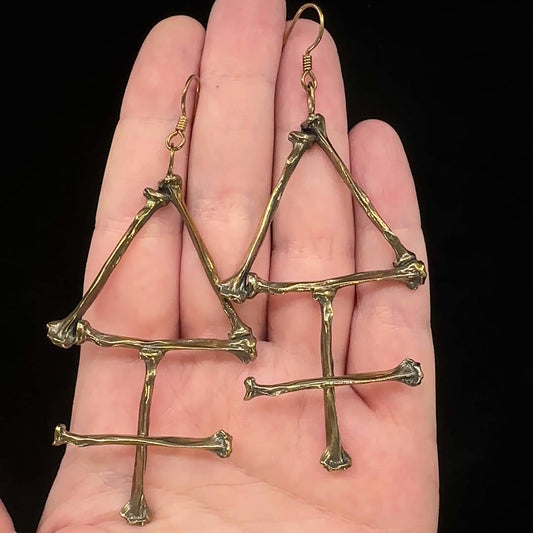 The Alchemist Earrings: Sulphur - Bronze - Ready to Ship