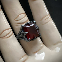 The Dark Embrace Ring - (Garnet and Onyx versions)
