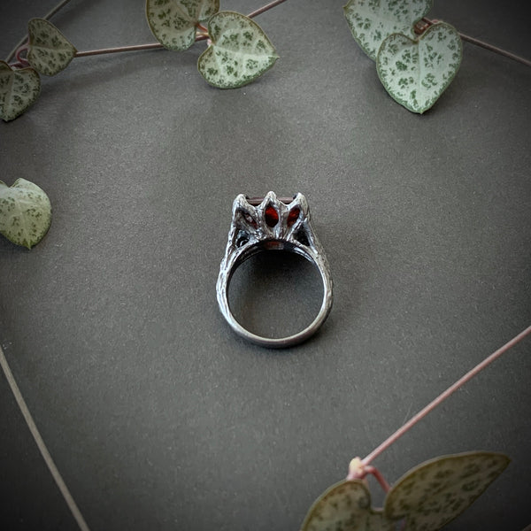 The Dark Embrace Ring - (Garnet and Onyx versions)