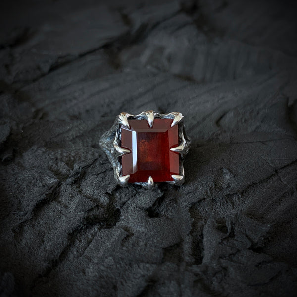 The Dark Embrace Ring - (Garnet and Onyx versions)
