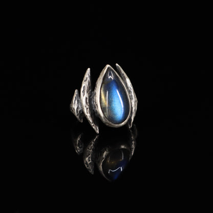 Lestat Ring - Labradorite - Size 6 - Ready to ship
