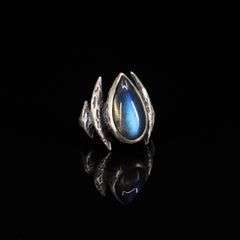 Lestat Ring - Labradorite - Size 6 - Ready to ship