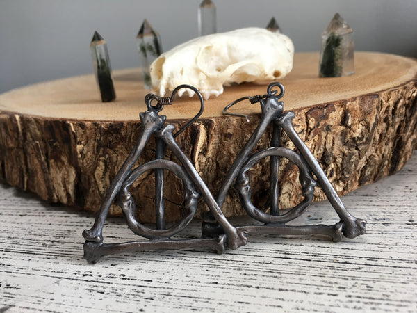 Discontinued - Deathly Hallows Large Bone Earrings