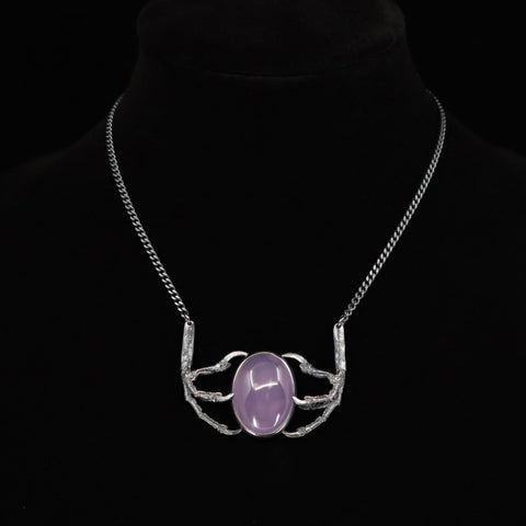 Nocturne Necklace - OOAK - Purple Chalcedony - SECOND, Discounted