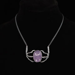 Nocturne Necklace - OOAK - Purple Chalcedony - SECOND, Discounted