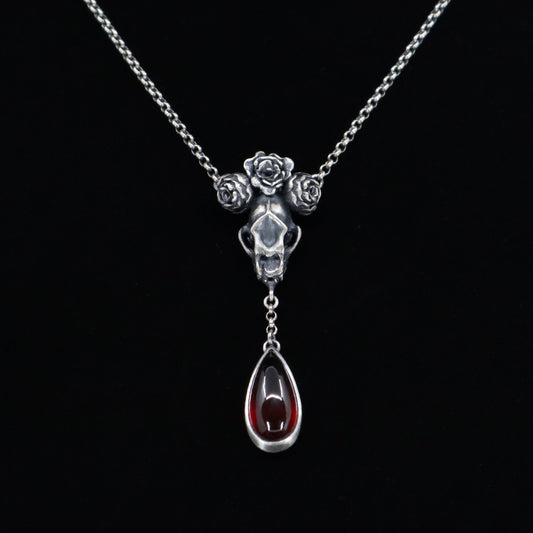 Grand High Witch Necklace - Garnet, Onyx, Moonstone, Grey Moonstone or Labradorite