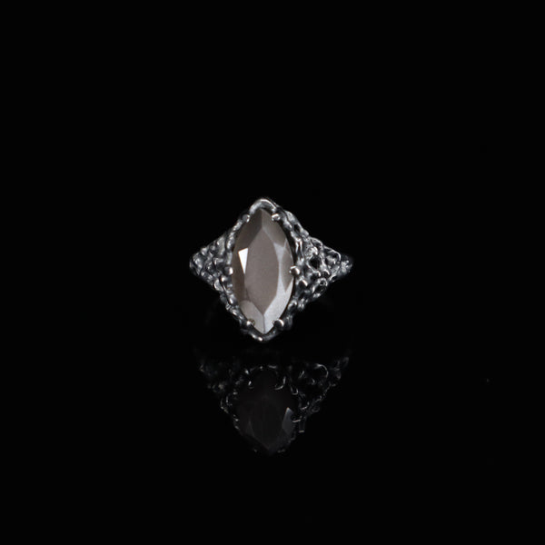 Aphrodite Ring - Grey Moonstone - Size 6.75 - Ready to Ship