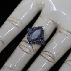 Aphrodite Ring - Grey Moonstone - Size 6.75 - Ready to Ship