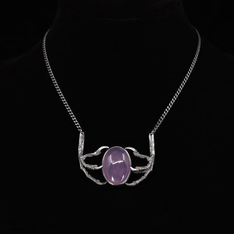 Nocturne Necklace - OOAK - Purple Chalcedony - SECOND, Discounted