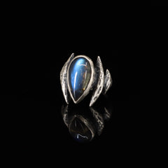 Lestat Ring - Labradorite - Size 6 - Ready to ship